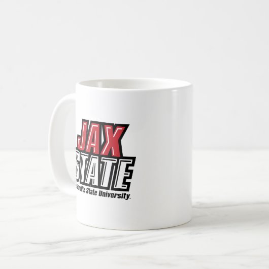 Jacksonville Staat University JAX STAAT Logo Kaffeetasse (Vorderseite Links)