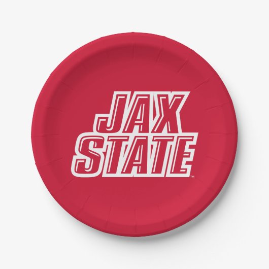 Jacksonville Staat University JAX STAAT Logo Pappteller (Vorderseite)