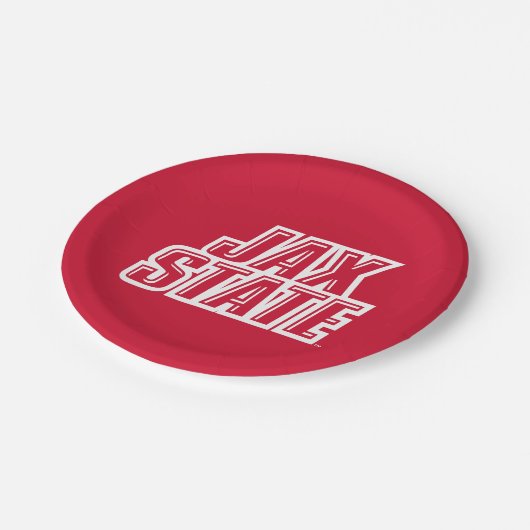 Jacksonville Staat University JAX STAAT Logo Pappteller (Schrägansicht)