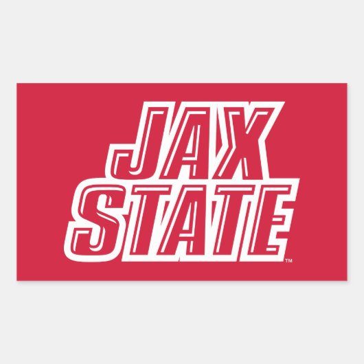 Jacksonville Staat University JAX STAAT Logo Rechteckiger Aufkleber (Vorderseite)