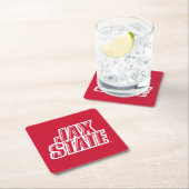 Jacksonville Staat University JAX STAAT Logo Rechteckiger Pappuntersetzer (Vor Ort)