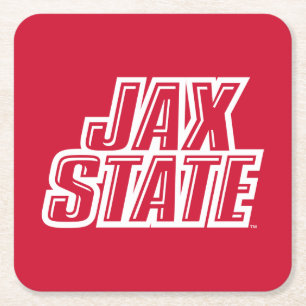 Jacksonville Staat University JAX STAAT Logo Rechteckiger Pappuntersetzer