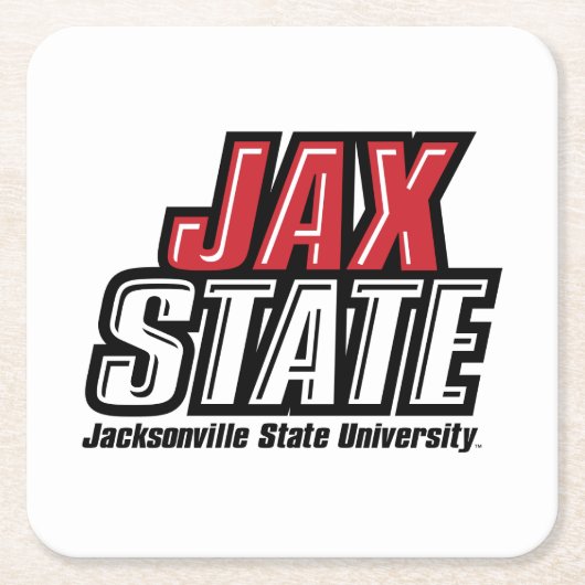 Jacksonville Staat University JAX STAAT Logo Rechteckiger Pappuntersetzer (Vorderseite)