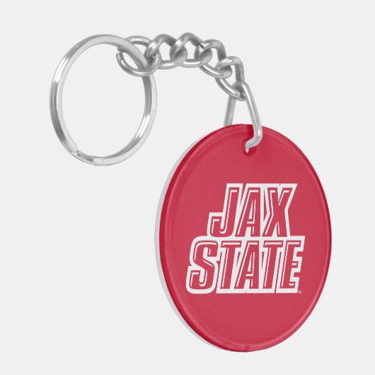 Jacksonville Staat University JAX STAAT Logo Schlüsselanhänger (Vorderseite links)