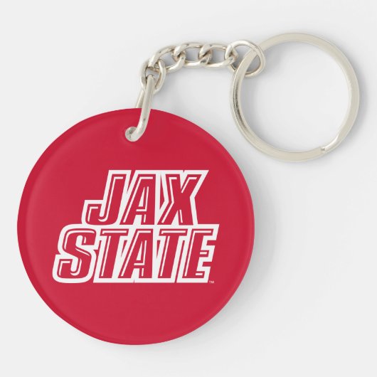 Jacksonville Staat University JAX STAAT Logo Schlüsselanhänger (Rückseite)