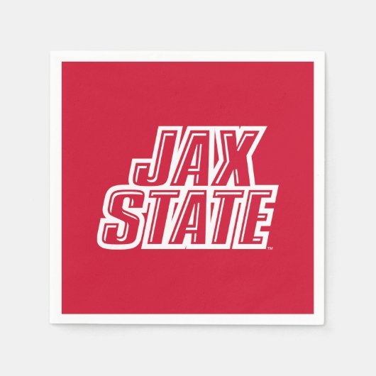 Jacksonville Staat University JAX STAAT Logo Serviette (Vorderseite)