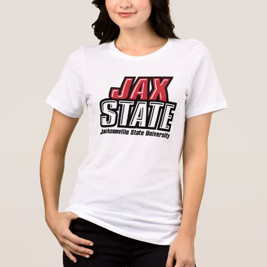 Jacksonville Staat University JAX STAAT Logo Tri-Blend Shirt (Vorderseite)