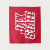 Jacksonville Staat University JAX STAAT Logo Wandteppich (Vorderseite)