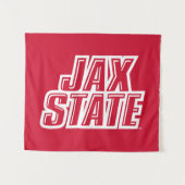 Jacksonville Staat University JAX STAAT Logo Wandteppich (Vorderseite (Horizontal))