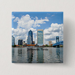 Jacksonville, Stadtbild Florida Button