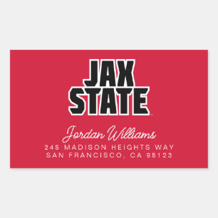 Jacksonville State University JAX STATE Fettschrif Rechteckiger Aufkleber