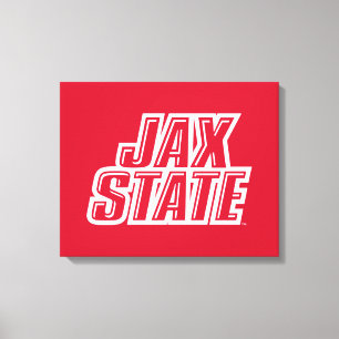 Jacksonville State University JAX STATE Logo Leinwanddruck