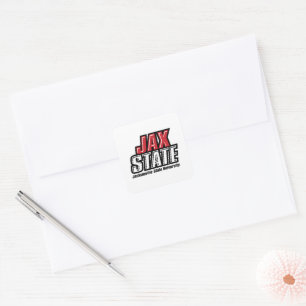 Jacksonville State University JAX STATE Logo Quadratischer Aufkleber