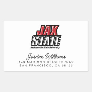 Jacksonville State University JAX STATE Logo Rechteckiger Aufkleber
