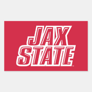 Jacksonville State University JAX STATE Logo Rechteckiger Aufkleber