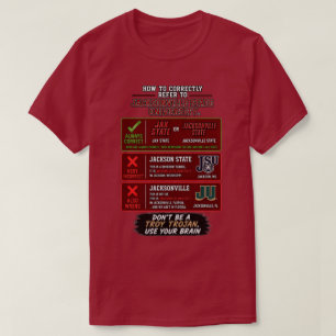 Jacksonville State University Referenzhandbuch Rot T-Shirt