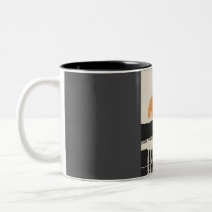 Jacksonville Vintage Minimal Florida Reiseposter Zweifarbige Tasse