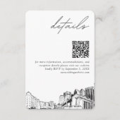 Jacksonville Wedding Details QR Code Small Begleitkarte (Vorderseite)
