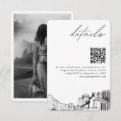 Jacksonville Wedding Details QR Code Small Begleitkarte (Vorne/Hinten)