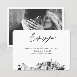 Jacksonville Wedding Minimalistisch Sketch UAWG Begleitkarte