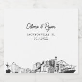 Jacksonville Wedding Personalisiert Champagne Labe Schaumweinetikett (Einzelnes Label)