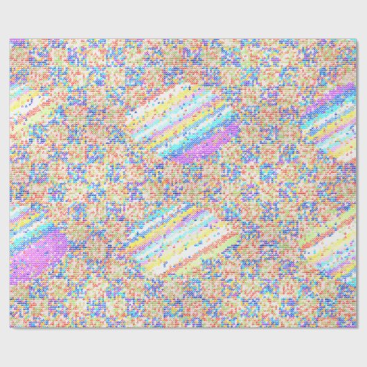 Jackuard bunte Strickmuster Geschenkpapier (Flach)