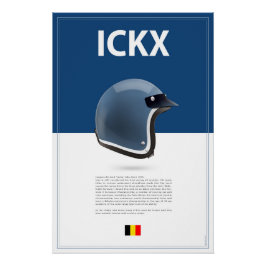 Jacky Ickx Helmet Poster