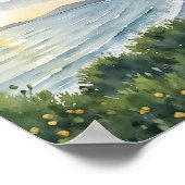 Jaco Beach Costa Rica Watercolor Poster (Ecke)