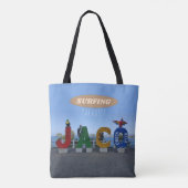 Jaco, Costa Rica Surfparadies Tasche (Rückseite)
