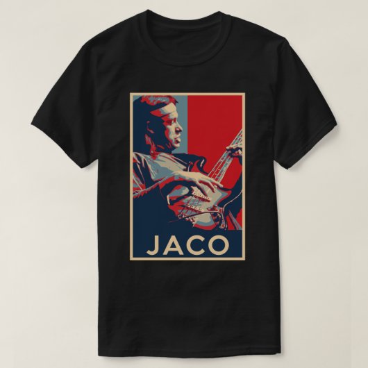 Jaco Pastorius Hope Poster - Größen von Jazz Music T-Shirt (Design vorne)