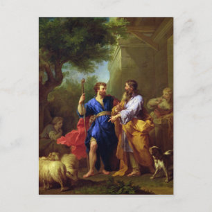 Jacob and Laban, before 1737 Postkarte