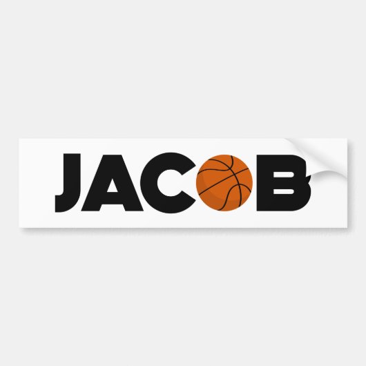 Jacob Basketball Autoaufkleber (Vorne)