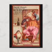 Jacob Feigel Harness Ad Vintag Postkarte (Vorderseite)