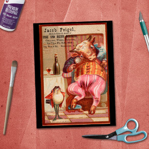 Jacob Feigel Zaumzeug Werbung Vintage Kunsthandwer Seidenpapier