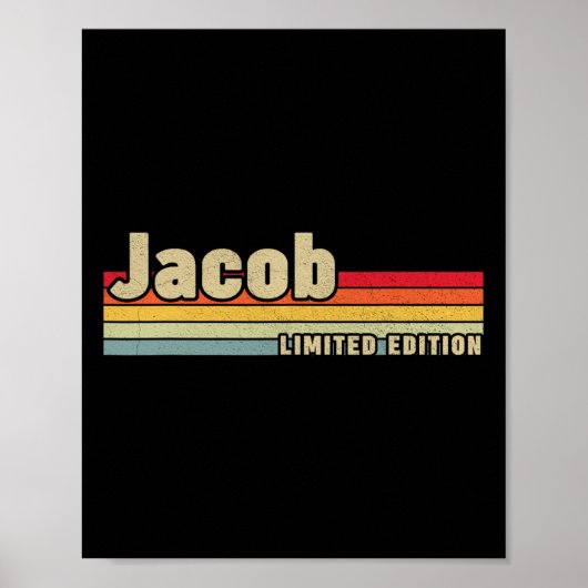 Jacob Gift Name Personalisiert Geburtstag Funny Ch Poster (Vorne)