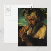Jacob Jordaens - Büste des Satyr Postkarte (Vorne/Hinten)