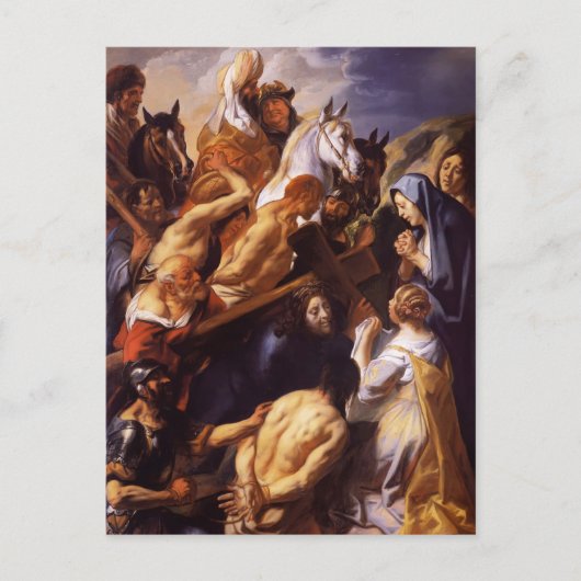 Jacob Jordaens - Christus, der das Kreuz trägt Postkarte (Vorderseite)