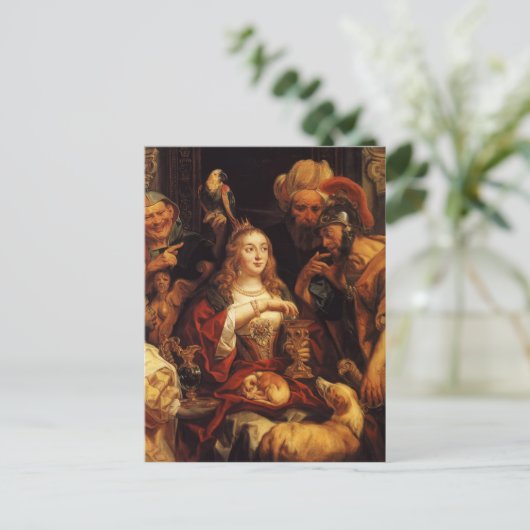 Jacob Jordaens - Das Bankett von Cleopatra Postkarte (Stehend Vorderseite)