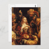 Jacob Jordaens - Das Bankett von Cleopatra Postkarte (Vorne/Hinten)