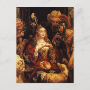 Jacob Jordaens - Das Bankett von Cleopatra Postkarte