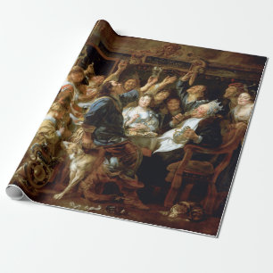 Jacob Jordaens Das Fest des Bean King Geschenkpapier