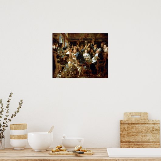 Jacob Jordaens Das Fest des Bean King Poster (Küche)