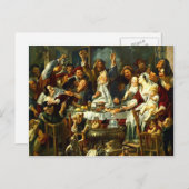 Jacob Jordaens - Der König trinkt Postkarte (Vorne/Hinten)