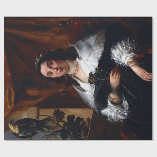 Jacob Jordaens-Porträt einer Dame Geschenkpapier (Flach)