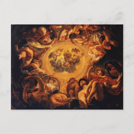 Jacob Jordaens- Psyche wird auf Olympus gehostet Postkarte (Vorderseite)