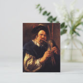 Jacob Jordaens - Selbstportrait als Bagpipe Player Postkarte (Stehend Vorderseite)