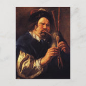 Jacob Jordaens - Selbstportrait als Bagpipe Player Postkarte (Vorderseite)