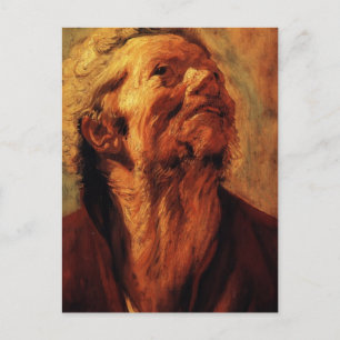 Jacob Jordaens - Studie des Vorsitzenden von Abrah Postkarte