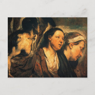 Jacob Jordaens-Zwei weibliche Köpfe & Torso des Kr Postkarte