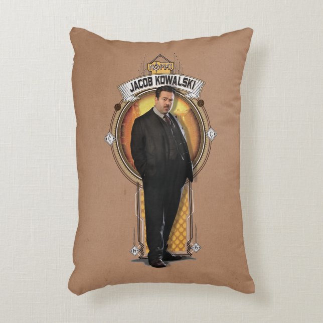 JACOB KOWALSKI™ Art Deco Panel Dekokissen (Vorderseite(Vertikal))